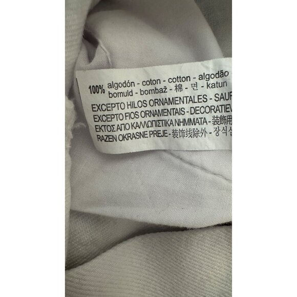 2/$30 ZARA Trafaluc Waist 24 Distressed White Denim Jeans Frayed Hem & "Overdres - Picture 12 of 16